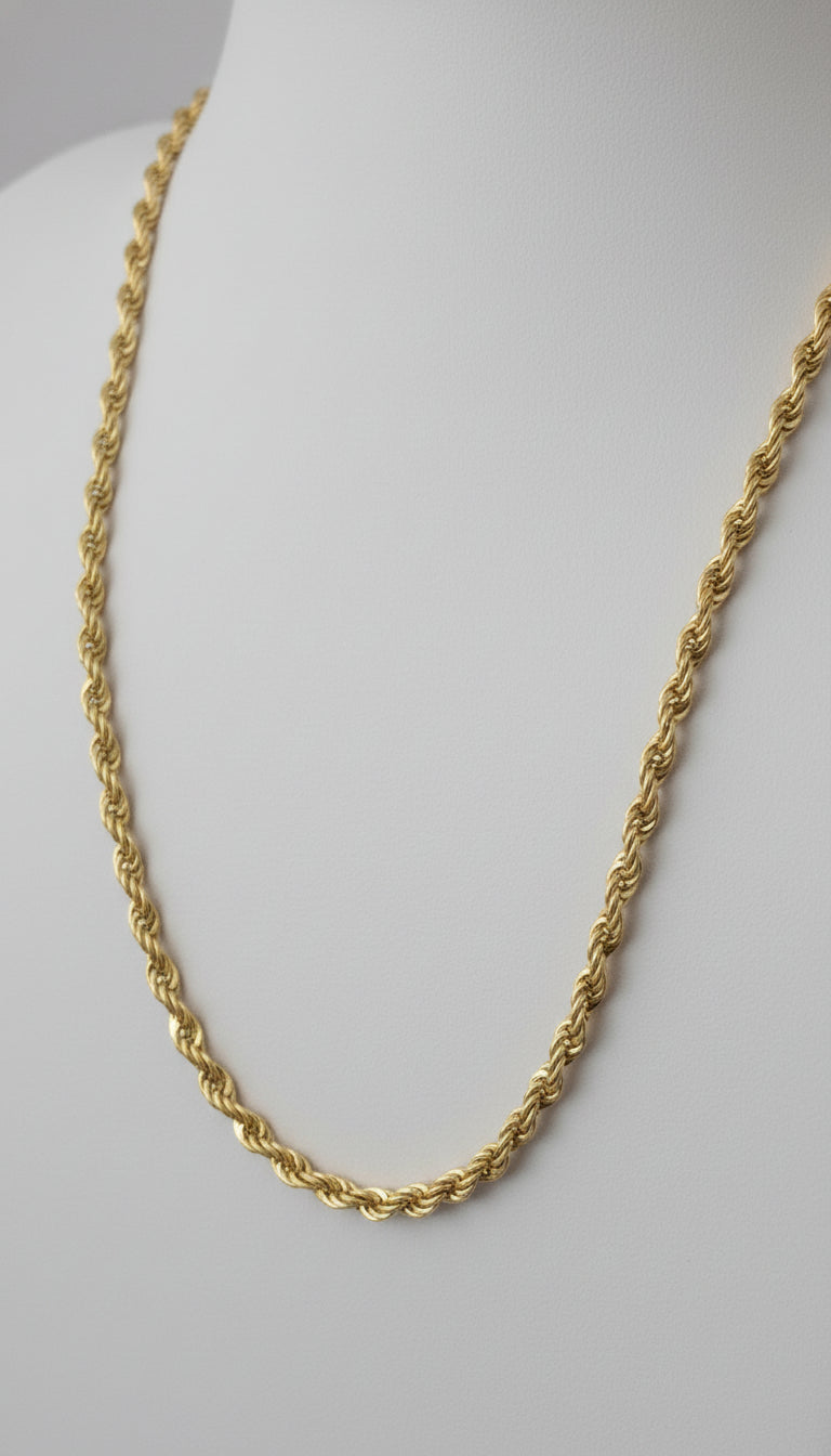 10k filled yellow gold rolled chain necklace