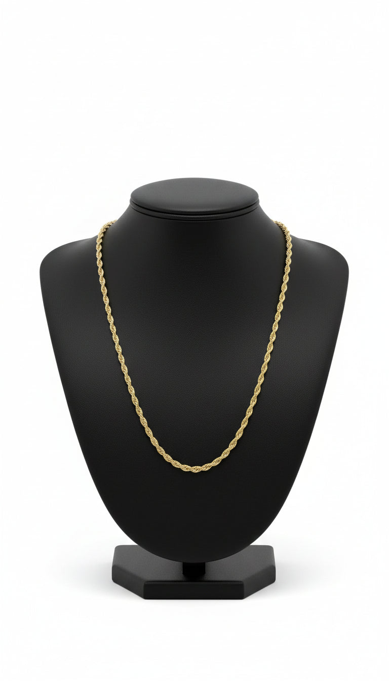 Gold chain necklace -long