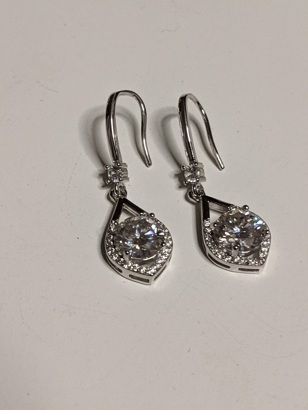 Moissanite drop earrings